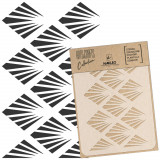 Reutilizabil Șablon - Craft - Scrapbooking // PALMIER PĂTRAT ART DECO - A5 (15x21cm)