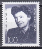 Germania 1991 - 100 de ani de la nașterea lui Nelly Sachs, scriitoare, MNH, Nestampilat
