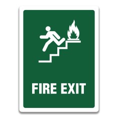 FIRE EXIT STAIRWAY LEFT SIGN foto