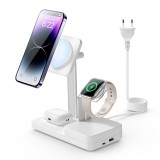 ESR - Premium 5in1 Wireless Charging Station HaloLock (6E004) - with GaN, iPhone MagSafe, AirPods, Apple Watch, 65W - White