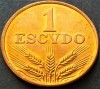 Moneda 1 ESCUDO - PORTUGALIA, anul 1976 *cod 377 B = UNC, Europa
