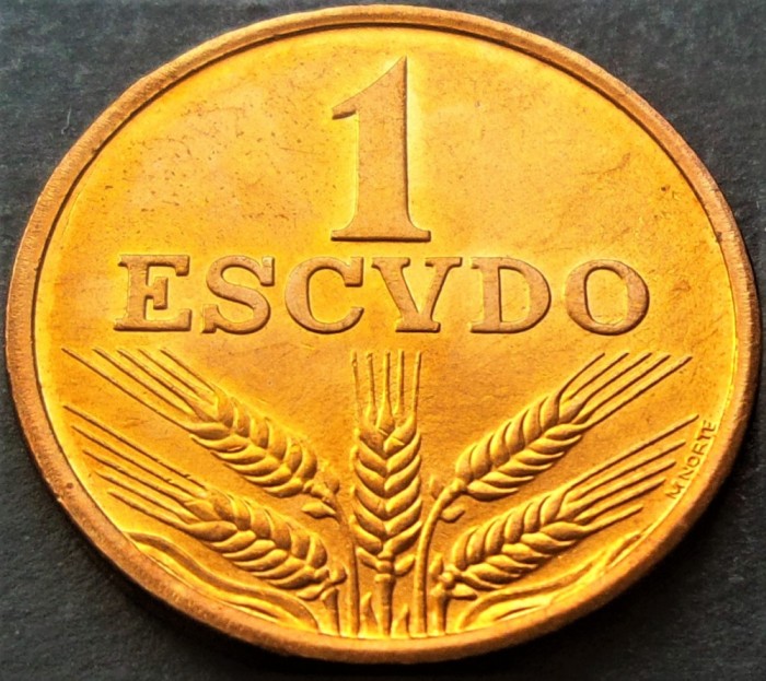 Moneda 1 ESCUDO - PORTUGALIA, anul 1976 *cod 377 B = UNC