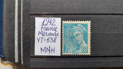 1942-Franta-Mercur YT538 -MNH foto