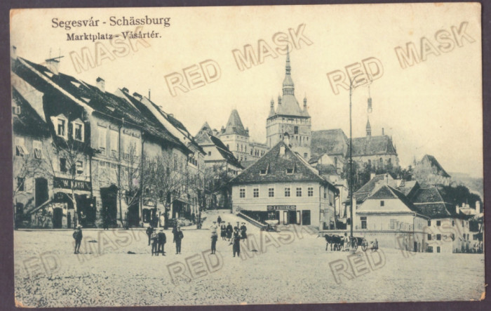 4960 - SIGHISOARA, Mures, Market, Romania - old postcard - unused