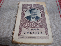 I. L. Caragiale - Versuri 1922 - uzata foto