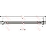 Conducta / cablu frana CITROEN XSARA PICASSO (N68) (1999 - 2016) TRW PHA358
