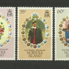 Norfolk Island 1981 - Royal Wedding, serie neuzata