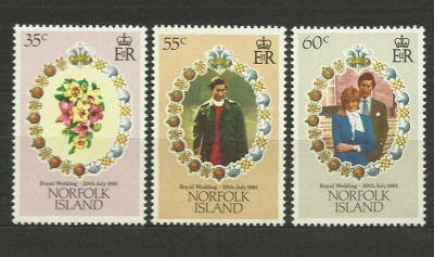 Norfolk Island 1981 - Royal Wedding, serie neuzata foto