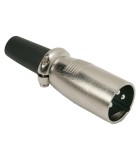 Mufa XLR 3 poli tata cu protectie pentru cablu din cauciuc, Oem