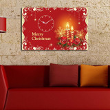 Ceas decorativ de perete Christmas Wall, 229CST1609, Multicolor