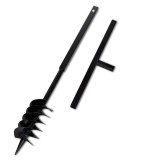Cumpara ieftin Burghiu de sol cu maner, 120 mm, duble spirale, negru, otel