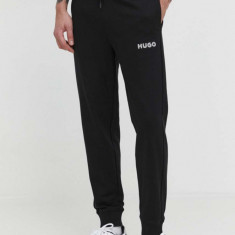 HUGO pantaloni de trening din bumbac culoarea negru, uni 50509965