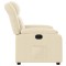 Fotoliu rabatabil, material textil crem - 7