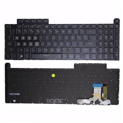 Tastatura Laptop Gaming, Asus, ROG Strix SCAR 18 G834J, G834JY, G834JYR, G834JZ, G834JZR, iluminata, RGB, 16 pini, layout US foto