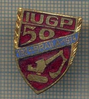 Y 1485 INSIGNA-IUGP-INTREPRINDEREA DE UTILAJ GREU PROGRESUL- PENTRU COLECTIONARI foto