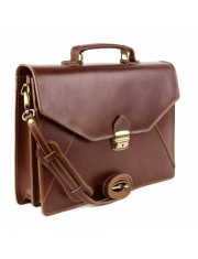 Geanta dama office din piele naturala, coniac, DS145A