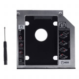Rack adaptor super slim DVD SATA caddy la 2.5 SATA HDD sau SSD 9mm, Oem