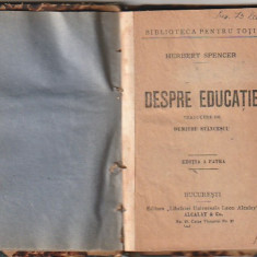 HERBERT SPENCER - DESPRE EDUCATIE