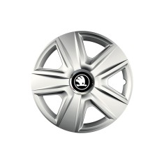 Set 4 Capace Roti pentru Skoda Nou Alb-Negru, model Esprit Gray, R15, SKODA foto