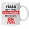Cana alba personalizata &quot;Viata frumoasa incepe la...&quot;, 65 ani, INOVATIX&reg;. 330ml