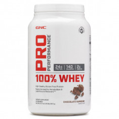 Proteina din zer cu aroma de ciocolata, 887.5g, GNC Performance 100% Whey