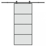 vidaXL Ușă glisantă cu set feronerie, 90x205 cm, sticlă ESG/aluminiu