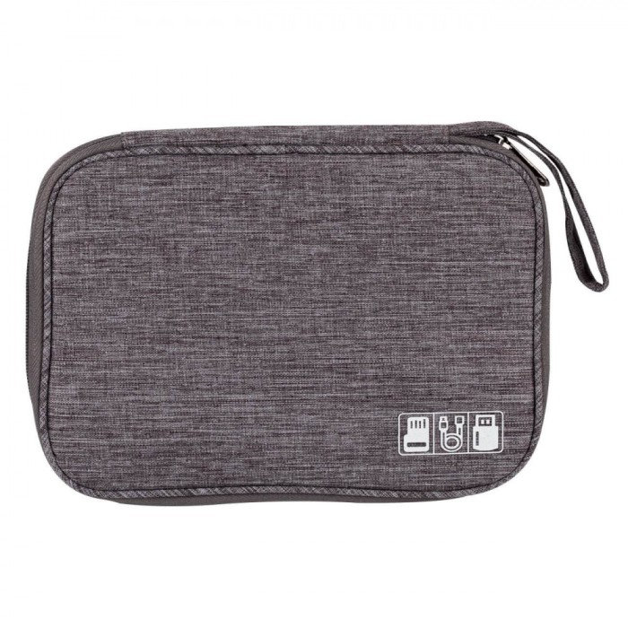 Husă Organizare Cabluri, Model Gri, Dimensiuni 24.5x13x7.5 cm