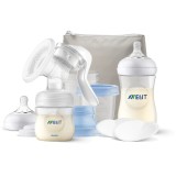 Set cu pompa manuala de san Philips-AVENT SCF430/16, tehnologie Natural Motion, marime universala