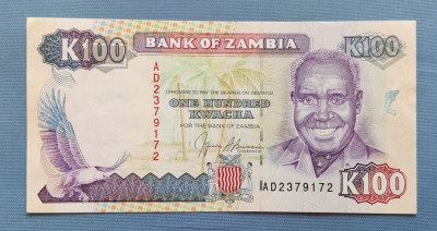 Zambia - 100 Kwacha ND (1991) foto