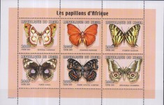 Timbre cu fluturi din Niger foto