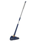 Mop Rotativ 360&deg; Albastru, Reglabil 130cm, Microfibra, Curatare Gresie, Lemn, Sticla - Inovativ si Usor de Depozitat
