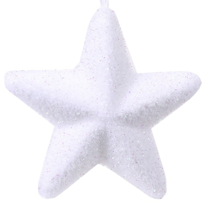 Ornament Crăciun, Stea, Spumă, Culoare Alb, Dimensiune 19 cm