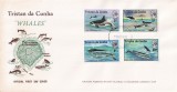 FILATELIE TEMATICA - PLIC TRISTAN DA CUNHA FCD TEMATICA PESTI BALENE