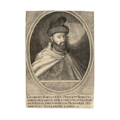 Principele Gheorghe R&amp;aacute;k&amp;oacute;czi al II-lea, gravură &amp;icirc;n cupru foto