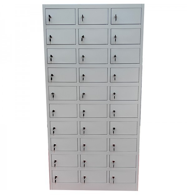 Vestiar Dulap metalic Premium pentru valori cu 30 compartimente, 900x500x1800 mm (LxlxH), Neasamblat, PLUS
