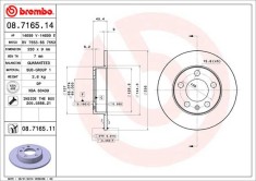 BREMBO 08.7165.11 PRIME LINE - UV Coated Disc frana