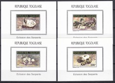 DB1 Fauna Togo 1992 Reptile Serpi 4 SS MNH