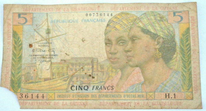 Bancnota Guiana Franceza French Antilles Guyane - Martinique