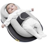 Suport Ergonomic Bebelusi pentru Somn cu Plan Inclinat 15&deg; Anti-Reflux, Linomag&reg;, Centură reglabilă, Suport picioare ajustabil, Perna pentru cap rotun