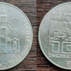 (A55) MONEDA DIN ARGINT AUSTRIA - 100 SCHILLING 1976,JOCURILE OLIMPICE INNSBRUCK