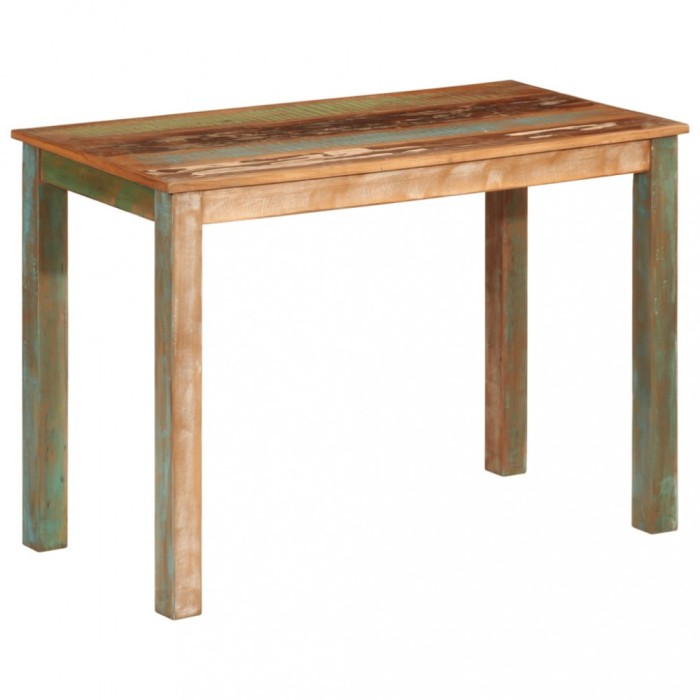 vidaXL Masă de bucătărie, 110x55x76 cm, lemn masiv reciclat
