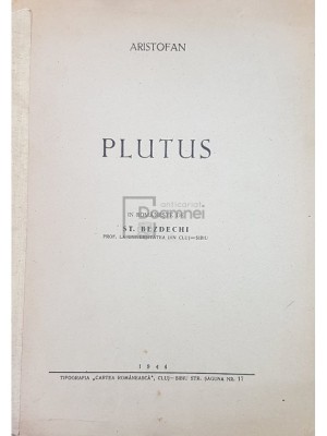 Aristofan - Plutus (Editia: 1944) foto