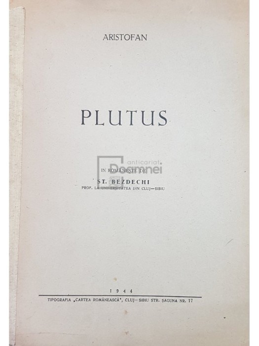 Aristofan - Plutus (Editia: 1944)