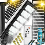 Lampa LED solara exterior 1800W cu senzor telecomanda baterie 10Ah + suport (B5805)