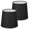 Set 2 Abajururi, E14, Negru/Alb, Navaris, NAV000012AE007C