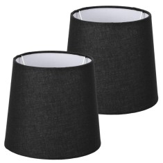 Set 2 Abajururi, E14, Negru/Alb, Navaris, NAV000012AE007C
