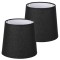 Set 2 Abajururi, E14, Negru/Alb, Navaris, NAV000012AE007C
