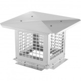 Capac terminal patrat pentru cos de fum, Vivatechnix Inox, 229 x 229 mm