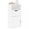 VidaXL Dulap lateral cu sertar &bdquo;ODDA&rdquo; alb 40x24x79cm lemn masiv de pin 4103600