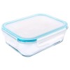 Caserola pentru alimente, capac plastic cu supapa de aer, sticla, transparent, 1.5l, 23x23x7,5 cm, Oem